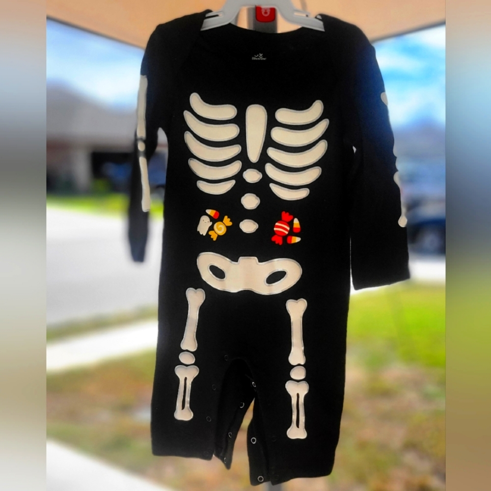 Way to Celebrate skeleton onesie